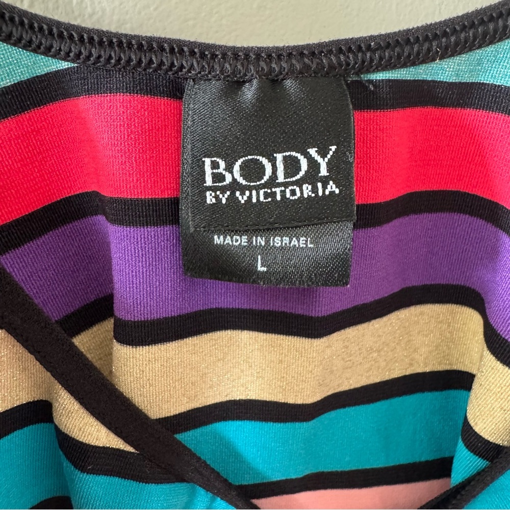 Body by Victoria secret glitter striped layer cami tank top vintage large nwot - Picture 5 of 13